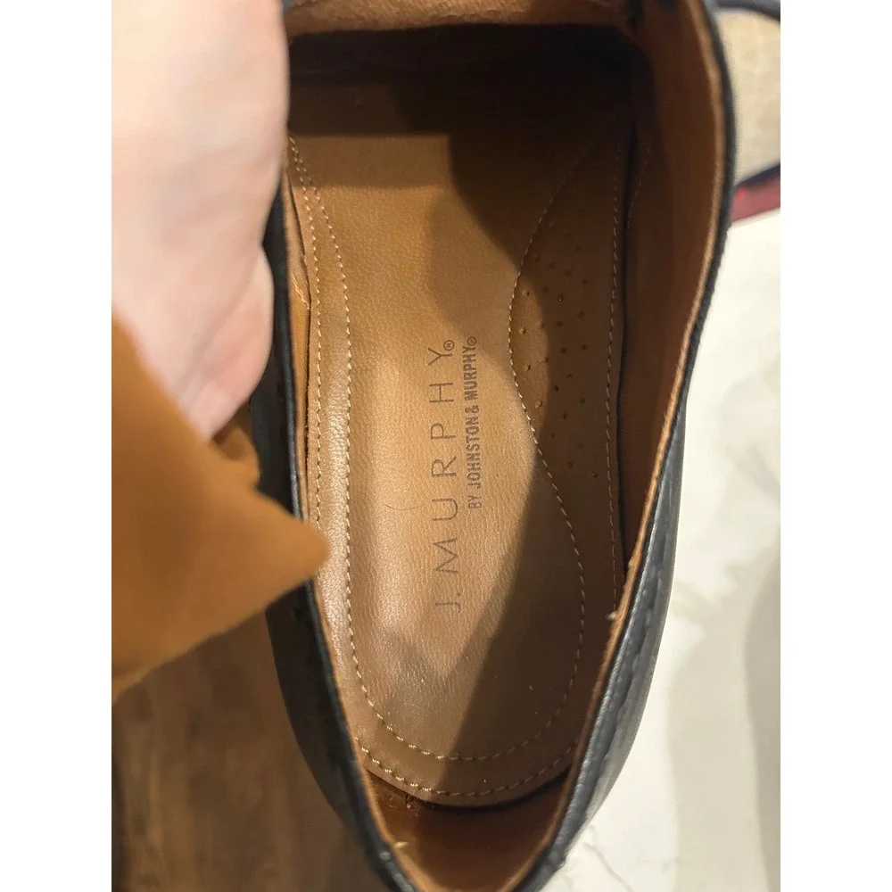 J‎ Murphy by Johnston & Murphy Black Leather Cap Toe Oxford 10.5M